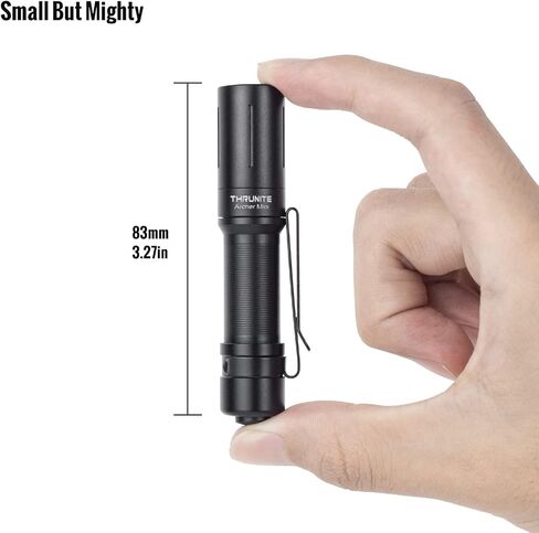 ThruNite EDC Flashlight Archer Mini، 405 Lumens Tail Switch LED Flashlight، USB C قابلة للشحن قلم جيب صغير للتخييم، في الهواء الطلق، والطوارئ - أبيض بارد in Kuwait