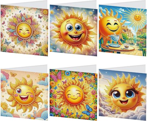 JISHSHAY 6 PCS Diamond Art Greeting Cards Diamond Painting Greeting Cards Diamond Painting Birthday Cards Diamond Art Birthday Cards Diamond Painting Thanksgiving Cards with Envelopes Hummingbird in Saudi Arabia