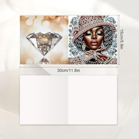 Jishshay 6 PCS Diamond Art Retaing Cards Diamond Painting Cards Mareing Cards Painting Birthday Cards Diamond Art Birthday Cards Diamond Paint in Kuwait