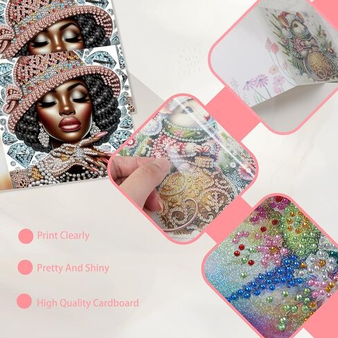 Jishshay 6 PCS Diamond Art Retaing Cards Diamond Painting Cards Mareing Cards Painting Birthday Cards Diamond Art Birthday Cards Diamond Paint in Kuwait