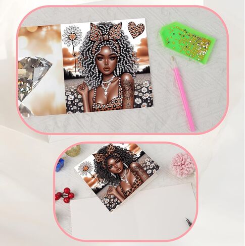 Jishshay 6 PCS Diamond Art Retaing Cards Diamond Painting Cards Mareing Cards Painting Birthday Cards Diamond Art Birthday Cards Diamond Paint in Kuwait