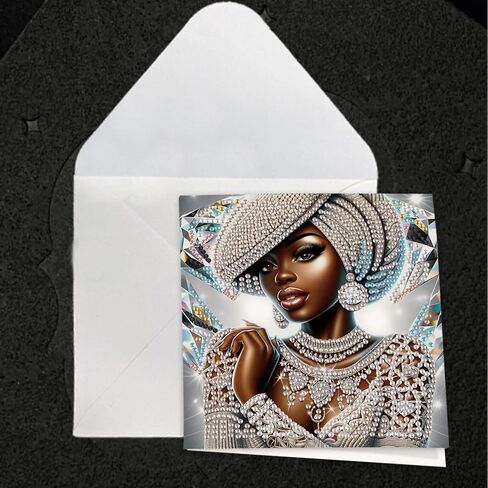 Jishshay 6 PCS Diamond Art Retaing Cards Diamond Painting Cards Mareing Cards Painting Birthday Cards Diamond Art Birthday Cards Diamond Paint in Kuwait