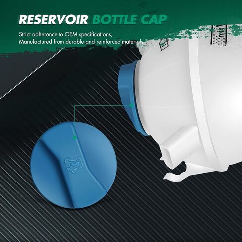 SCITOO Radiator Tank Coolant Recovery Overflow Reservoir Tank Coolant Reservoir Bottle [W/Sensor &with Cap] compatible with for Audi A3 2006-2013,[2.5L,2.0L,1.8L,1.9L] Replace# 1K0121407A,603-253 in Saudi Arabia