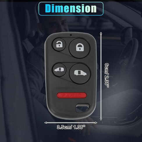X AUTOHAUX 307MHz OUCG8D440HA دخول بدون مفتاح عن بعد الإشعال المستجيب مفتاح فوب لهوندا أوديسي 2003-2004 13 رقاقة 5 أزرار in Saudi Arabia
