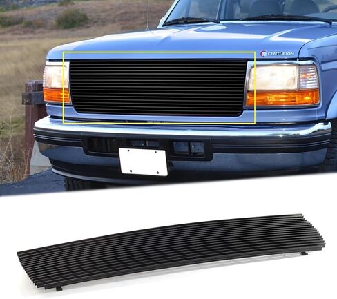 Ford Grill Insert - Billet Grille Compatible with 1992-1996 Ford Bronco & F-Series Pickup (Black Powder Coated) in Saudi Arabia