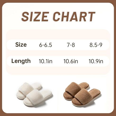 Womens Fuzzy Open Toe House Slippers Indoor Cotton Bedroom Slippers Slides for Women, Cozy Soft Fluffy Slides in Saudi Arabia