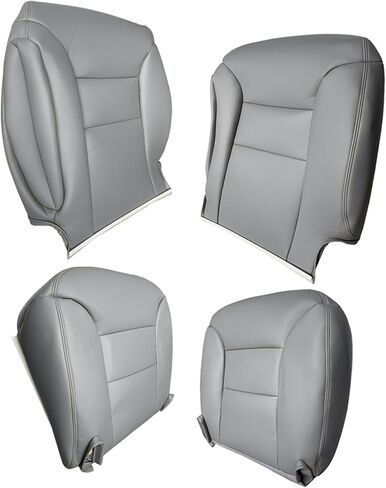 WFLNHB Artificial Leather Front Driver and Passenger Side Bottom and Top Lean Back Seat Cover Grey Replacement for Chevy C1500 K1500 Tahoe Yukon 1995-1999 in Saudi Arabia