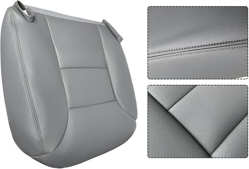 WFLNHB Artificial Leather Front Driver and Passenger Side Bottom and Top Lean Back Seat Cover Grey Replacement for Chevy C1500 K1500 Tahoe Yukon 1995-1999 in Saudi Arabia