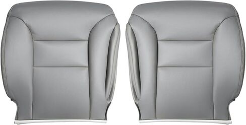 WFLNHB Artificial Leather Front Driver and Passenger Side Bottom and Top Lean Back Seat Cover Grey Replacement for Chevy C1500 K1500 Tahoe Yukon 1995-1999 in Saudi Arabia