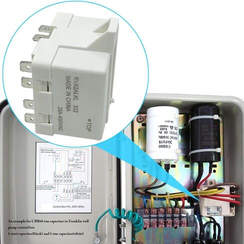 rva2alkl Control Box Well Pump Relay Fit for Franklin 5HP-15HP XL 230V Control Box, Pump Start Relay Replace Part Number 155031110 155031102 305213902 in Saudi Arabia