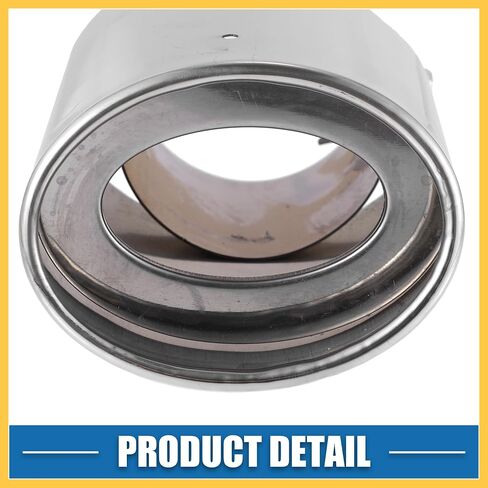 Car Exhaust Tip Pipe Straight Shaped Applicable Diameter 2.44" Universal Exhaust Pipe Muffler Tip Tailpipe Bolt-On Metal Silver Tone Auto Replacement Parts in Saudi Arabia