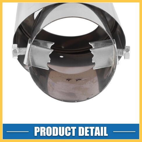 Car Exhaust Tip Pipe Straight Shaped Applicable Diameter 2.44" Universal Exhaust Pipe Muffler Tip Tailpipe Bolt-On Metal Silver Tone Auto Replacement Parts in Saudi Arabia