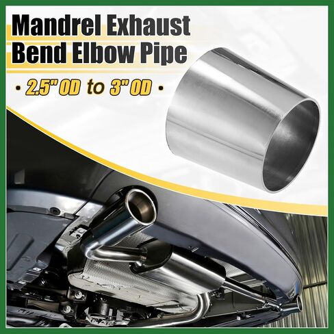 Motoforti Car Mandrel Exhaust Bend Elbow Pipe 304 Stainless Steel Concentric Reducer 2.5" OD to 3" OD 2pcs Long-lasting in Saudi Arabia
