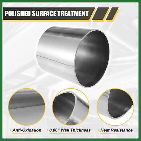 Motoforti Car Mandrel Exhaust Bend Elbow Pipe 304 Stainless Steel Concentric Reducer 2.5" OD to 3" OD 2pcs Long-lasting in Saudi Arabia