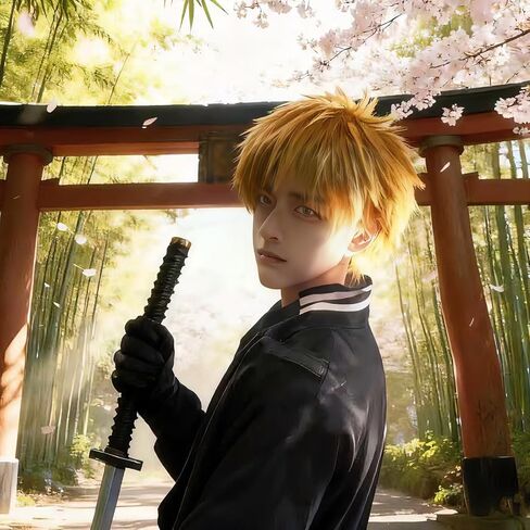 Kurosaki Adult Full Set Cosplay Kurosaki Samurai Kimono Costumes Plus Size Black Kimono Uniform for Halloween Party in Saudi Arabia