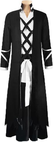 Kurosaki Adult Full Set Cosplay Kurosaki Samurai Kimono Costumes Plus Size Black Kimono Uniform for Halloween Party in Saudi Arabia
