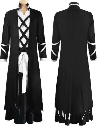 Kurosaki Adult Full Set Cosplay Kurosaki Samurai Kimono Costumes Plus Size Black Kimono Uniform for Halloween Party in Saudi Arabia