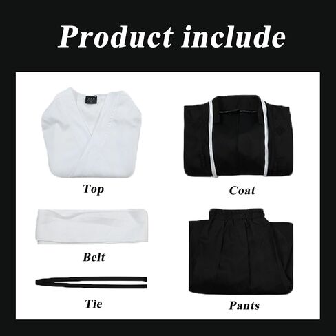 Kurosaki Adult Full Set Cosplay Kurosaki Samurai Kimono Costumes Plus Size Black Kimono Uniform for Halloween Party in Saudi Arabia