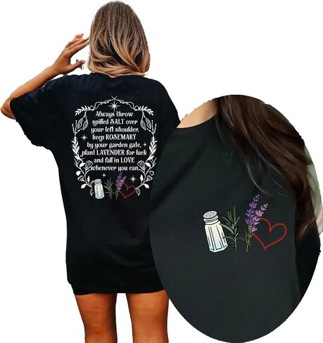 Salt Rosemary Lavender Love Front and Back Shirt, Practical Magic Shirt, Magic Spell Shirt, Halloween Shirt, Witchy Shirt, Trendy Shirt in Saudi Arabia