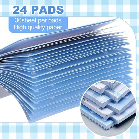 Thenshop 24 Pack Bow Sticky Notes 3 x 3 Inch Watercolor Cute Sticky Note Pads Assortment Ribbon Notebook Memo Pads Themed Party Favors for Home Office(Pink) in Saudi Arabia