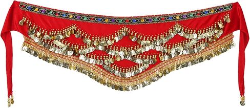 Belly Dancing Hip Scarf,Colors Belly Dancing Hip Scarf Wrap Skirt Bellydance Waist Belt with Artificial Tassel in Saudi Arabia