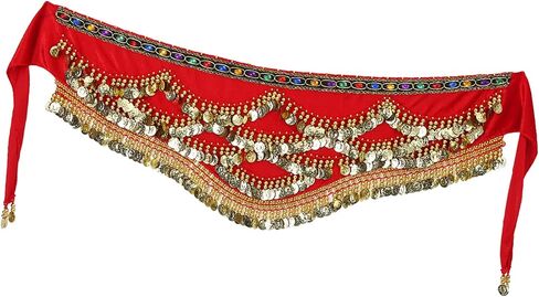 Belly Dancing Hip Scarf,Colors Belly Dancing Hip Scarf Wrap Skirt Bellydance Waist Belt with Artificial Tassel in Saudi Arabia