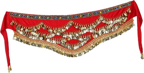 Belly Dancing Hip Scarf,Colors Belly Dancing Hip Scarf Wrap Skirt Bellydance Waist Belt with Artificial Tassel in Saudi Arabia
