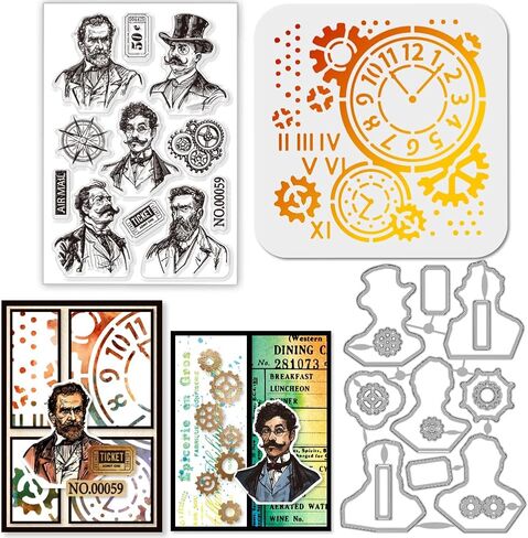 GLOBLELAND Motorcycle Woman Clear Silicone Stamp Metal Helmet Checkered Flag Cutting Die Cuts Tire Track Flame Paint Craft Stencils for Card Making Scrapbooking Craft DIY Embossing in Kuwait