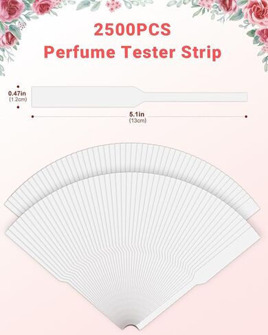500 Pieces Perfume Tester Strips, Disposable Fragrance Test Strips, Pure White and Strong Absorbent, Fragrance Blotter Strips, Scent Strips, for Fragrances Essential Oils Spice in Saudi Arabia