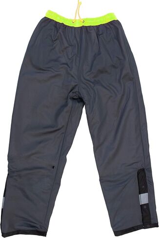 New York Hi-Viz Workwear WP0211 سروال مطر مقاوم للماء مبطن حراريًا معزول فوق البنطلون (مجموعة من 2 برتقالي، متوسط) in Kuwait