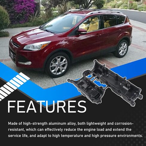 Aluminum Engine Valve Cover with Gasket Compatible with 2013-2019 Ford Escape Fiesta Fusion Transit Connect 1.6L L4 Replaces BM5Z6582A BM5Z-6582-A in Saudi Arabia