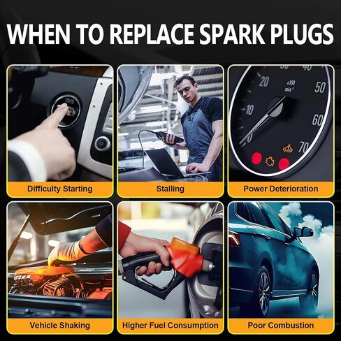 Iridium Spark Plugs 4 Pack 4469 LFR5AIX-11 Compatible with 2009-2019 toyota Highlander Camry RAV4 Sienna Venza Nissan Altima Sentra Kia Forte Optima Rondo Sorento Hyundai Santa Fe Tucson Jeep Cherokee in Saudi Arabia