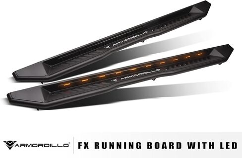 Armordillo FX Sequential LED Running Boards|Compatible with 2020-2025 Jeep Gladiator JT|8735541|Matte Black|Lighted Side Step|Neft Bars in Saudi Arabia
