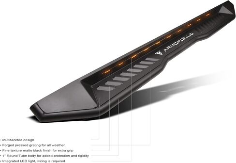Armordillo FX Sequential LED Running Boards|Compatible with 2020-2025 Jeep Gladiator JT|8735541|Matte Black|Lighted Side Step|Neft Bars in Saudi Arabia