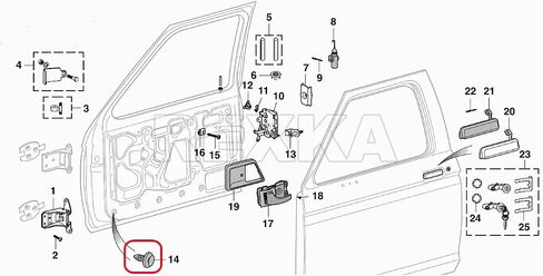 Rexka 25pcs Door Panel Retainers Clips Compatible with Ford N802900 Explorer F-150 F-250 F-350 Mustang Ranger in Saudi Arabia