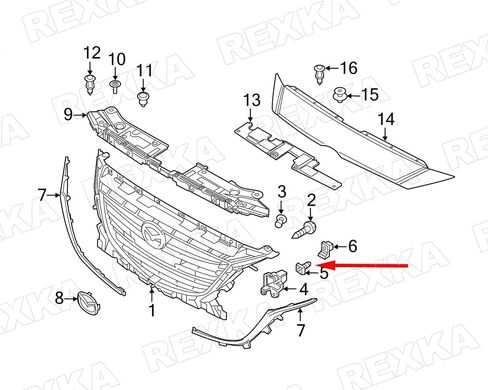 Rexka 15pcs Bumper Grille Grommet Retainer Clip KD45-50-1K5A Compatible with Mazda 3, Mazda 6, CX-3, CX-5, CX-9 in Saudi Arabia