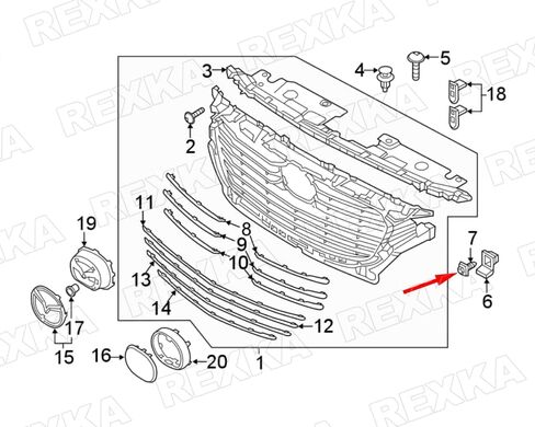 Rexka 15pcs Bumper Grille Grommet Retainer Clip KD45-50-1K5A Compatible with Mazda 3, Mazda 6, CX-3, CX-5, CX-9 in Saudi Arabia