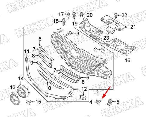Rexka 15pcs Bumper Grille Grommet Retainer Clip KD45-50-1K5A Compatible with Mazda 3, Mazda 6, CX-3, CX-5, CX-9 in Saudi Arabia