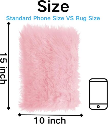 Rectangle 10 x 15 Inches Yueeer Small Product Photo Background & Luxury Photo Props，Area Rugs Fluffy Carpet Mini Small Size，Great for Nail Art, Home Decor，Tabletop Photography, Jewelry (White) in Saudi Arabia