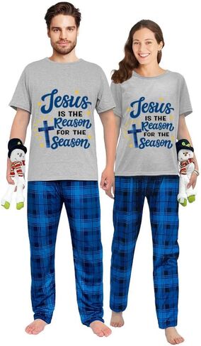 Jesus Is The Reason For The Season Short Christmas Matching Pajamas Short Pajamas Set in Saudi Arabia