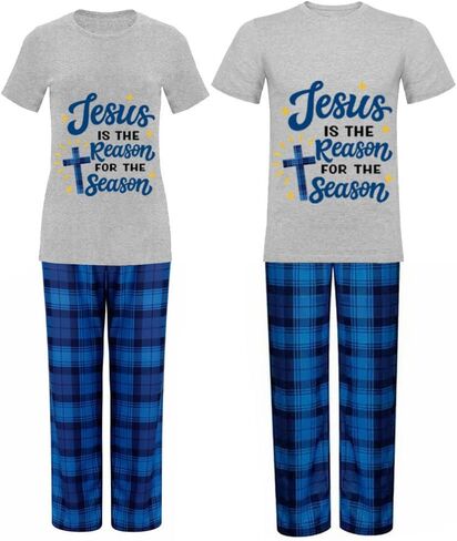 Jesus Is The Reason For The Season Short Christmas Matching Pajamas Short Pajamas Set in Saudi Arabia