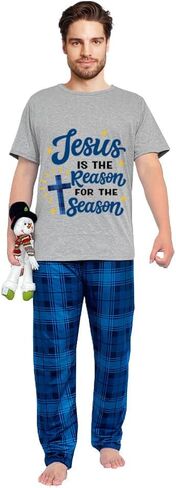 Jesus Is The Reason For The Season Short Christmas Matching Pajamas Short Pajamas Set in Saudi Arabia