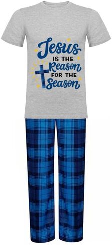 Jesus Is The Reason For The Season Short Christmas Matching Pajamas Short Pajamas Set in Saudi Arabia