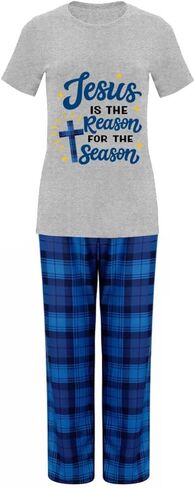 Jesus Is The Reason For The Season Short Christmas Matching Pajamas Short Pajamas Set in Saudi Arabia