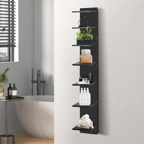 وحدة رف حائط مقاس 63.5 بوصة من DD DEFINED DECO، أرفف حائط من 7 طبقات، حامل جداري زخرفي رأسي، رف عمودي عمودي لتخزين ديكور المنزل، تصميم منظم، تصميم لغرفة النوم وغرفة المعيشة in Kuwait