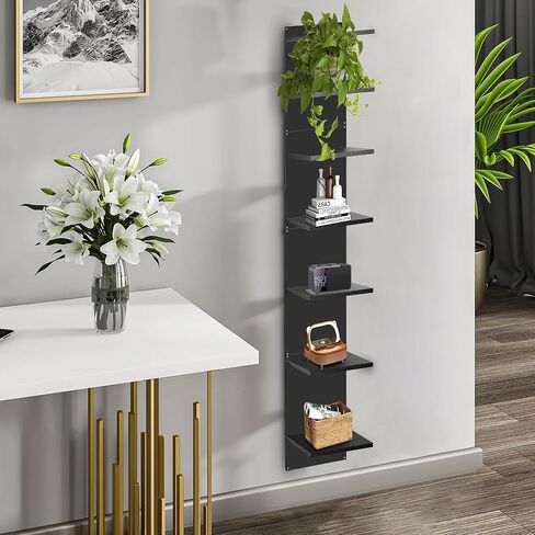 وحدة رف حائط مقاس 63.5 بوصة من DD DEFINED DECO، أرفف حائط من 7 طبقات، حامل جداري زخرفي رأسي، رف عمودي عمودي لتخزين ديكور المنزل، تصميم منظم، تصميم لغرفة النوم وغرفة المعيشة in Kuwait