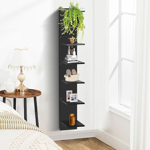 وحدة رف حائط مقاس 63.5 بوصة من DD DEFINED DECO، أرفف حائط من 7 طبقات، حامل جداري زخرفي رأسي، رف عمودي عمودي لتخزين ديكور المنزل، تصميم منظم، تصميم لغرفة النوم وغرفة المعيشة in Kuwait