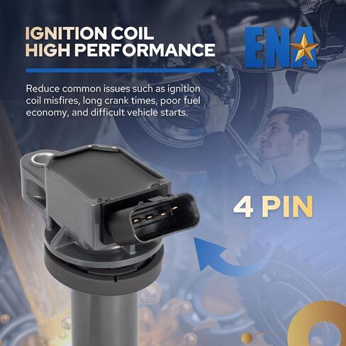 ENA Set of 4 Blue Ignition Coil Pack Compatible with Toyota Corolla Camry 4Runner FJ Tacoma Tundra Solara Matrix Hiace xB IS GS LC500 2.4L 2.7L 2.5L 4.0L 5.0L Replacement for UF495 C1426 90919-02248 in Saudi Arabia
