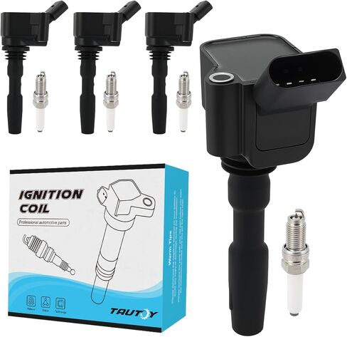 Set Of 4 UF717 Ignition Coil Pack & Iridium Spark Plugs (1.4L Only) For Volkswagen/VW Jetta 2014-2018,For Audi A3 Sportback e-tron 2016-2018, Replace # UF779 5C1901 in Saudi Arabia