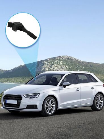Set Of 4 UF717 Ignition Coil Pack & Iridium Spark Plugs (1.4L Only) For Volkswagen/VW Jetta 2014-2018,For Audi A3 Sportback e-tron 2016-2018, Replace # UF779 5C1901 in Saudi Arabia